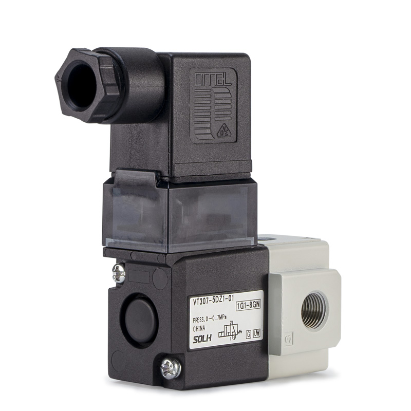 VT307 3 Port Solenoid Valve/Jenis Poppet Dikendali Terus